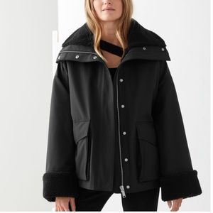 & Other Stories Oversized Boxy Shearling Coat